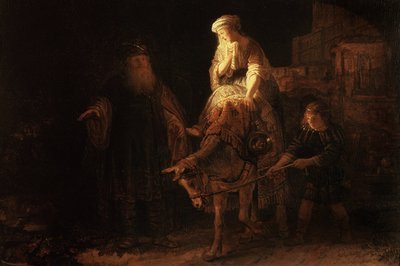 La partenza della moglie di Sunamita da Rembrandt van Rijn